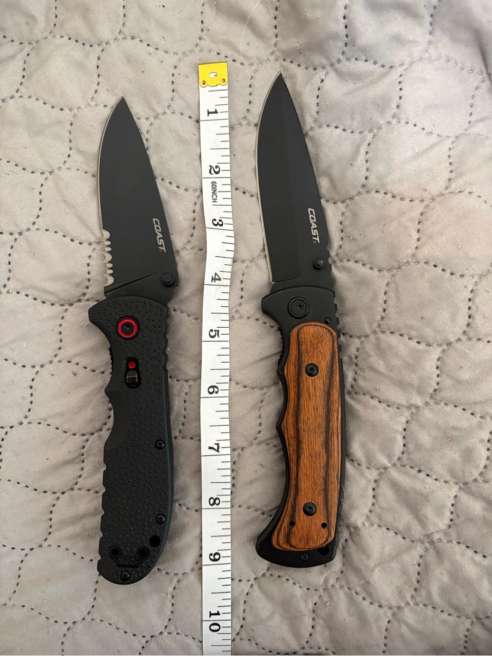 Coast Folding Pocket Knife - Black & Wood Handle